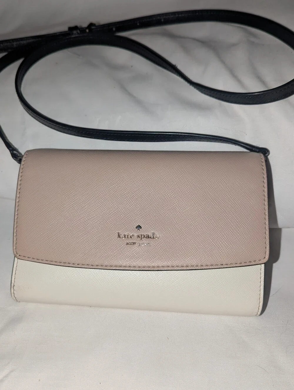 Kate Spade Staci  Colorblock Warm Beige Multi Small Flap Crossbody Bag